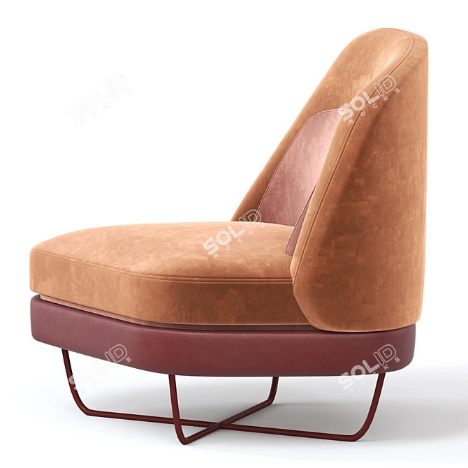 Elegant Bixib Armchair 3D model image 3