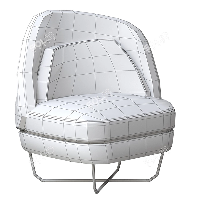 Elegant Bixib Armchair 3D model image 5