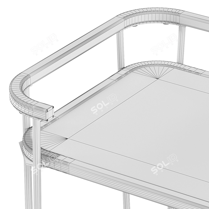 Title: Elegant Grey Entryway Cabinet 3D model image 4