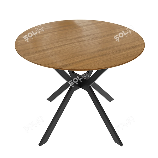 Scandi Chic Dining Table 3D model image 1