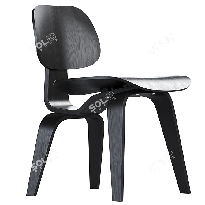 Modern Scandinavian Design: Vitra Plywood Dining Chair (DCW) 3D model image 4