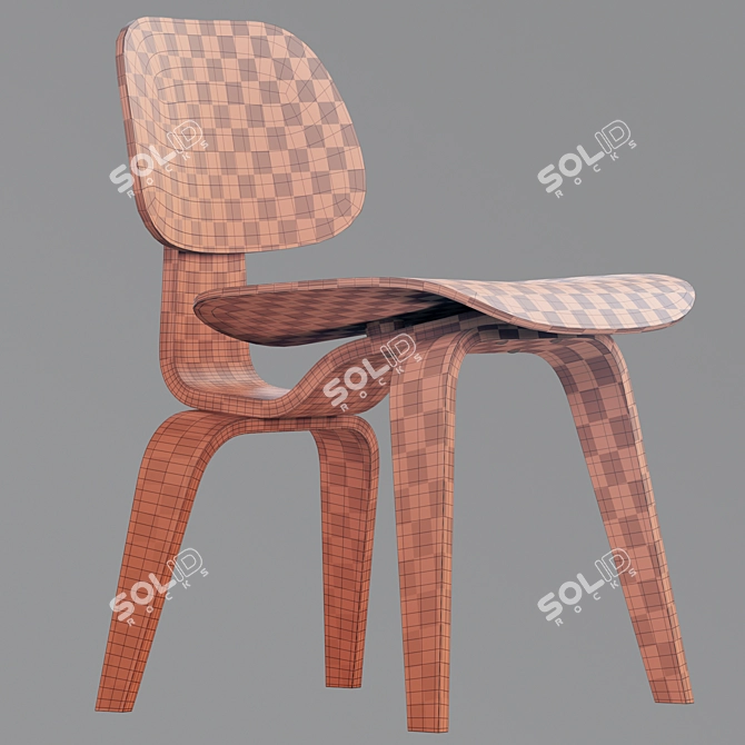 Modern Scandinavian Design: Vitra Plywood Dining Chair (DCW) 3D model image 5