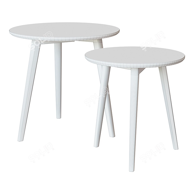 Contemporary Brick Tables Set 3D model image 2