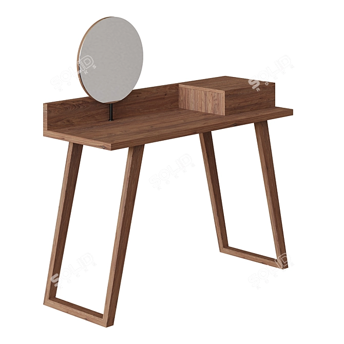 Modern Dressing Table with Mirror 3D model image 1