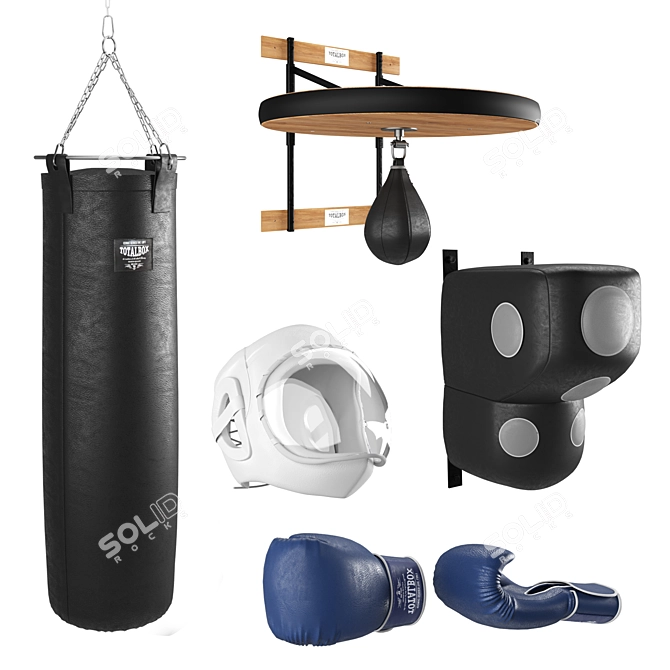 Ultimate Boxing Gym Set 3D model image 1