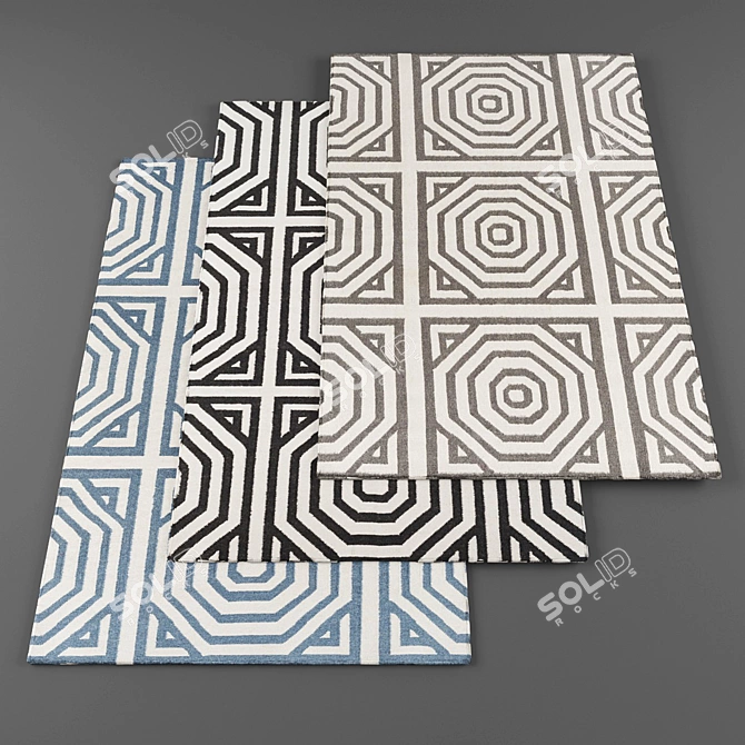 Modern Rug Collection: 6 High-Resolution Textures 3D model image 1