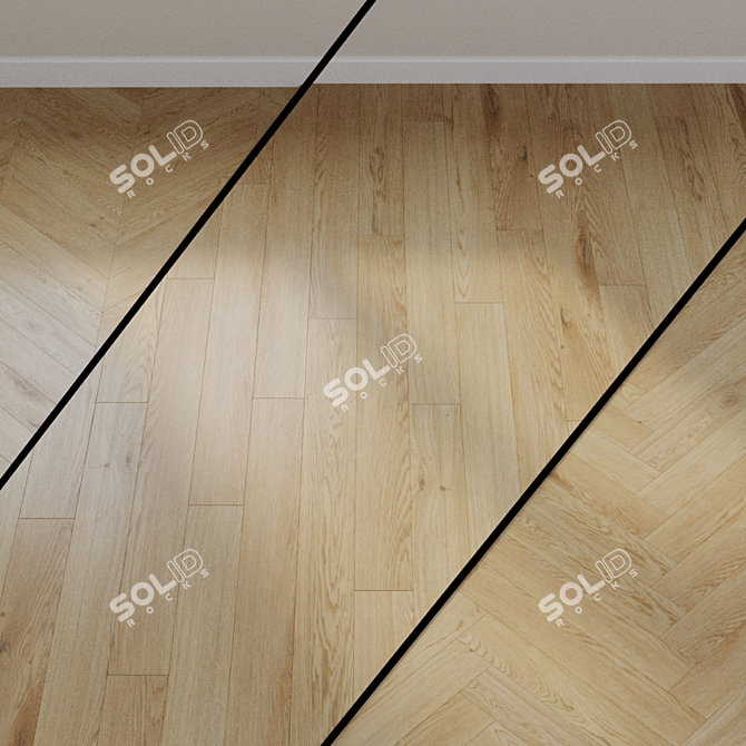 Dublin Oak Brown Vinyl Flooring 3D model image 1