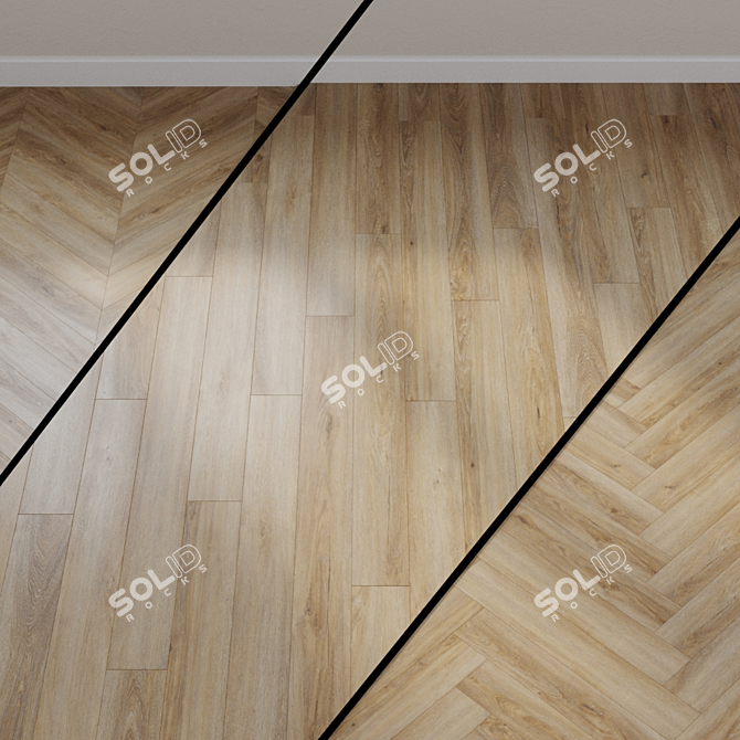 Ter Hurne York Oak Brown Vinyl Flooring 3D model image 1