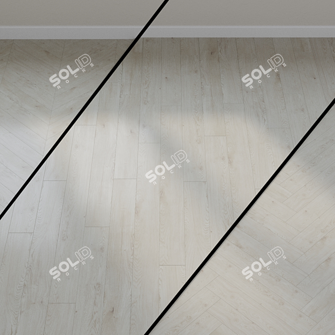 Ter Hurne Oak Skagen White Vinyl Flooring 3D model image 1