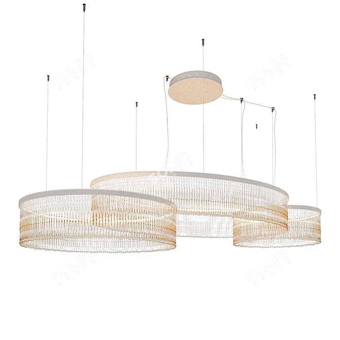 Elegant Venezia Pendant Chandelier 3D model image 1
