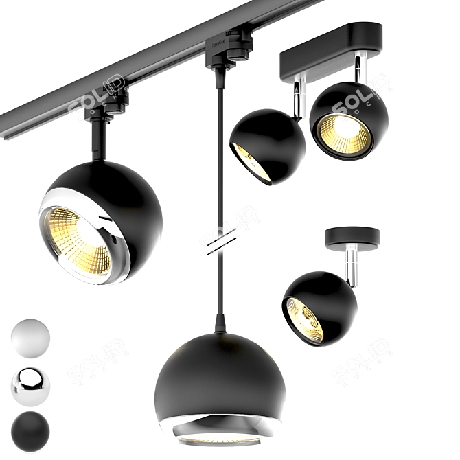 SLV Light Eye: Adjustable Angle Lamps 3D model image 1