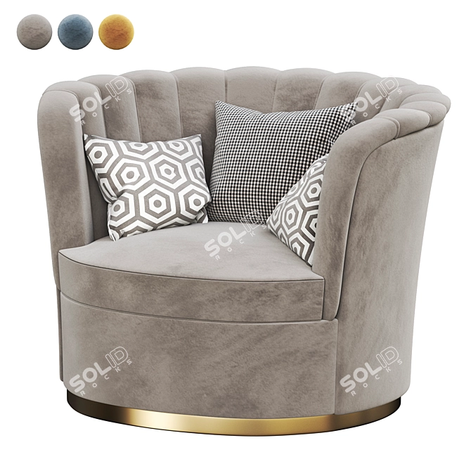 2014 Miller Armchair - Stylish and Comfortable 3D model image 1