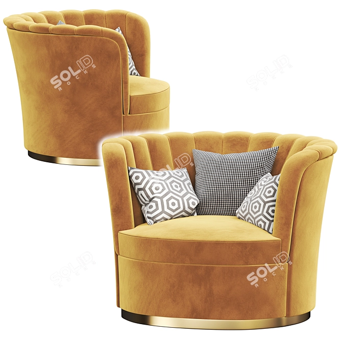 2014 Miller Armchair - Stylish and Comfortable 3D model image 4