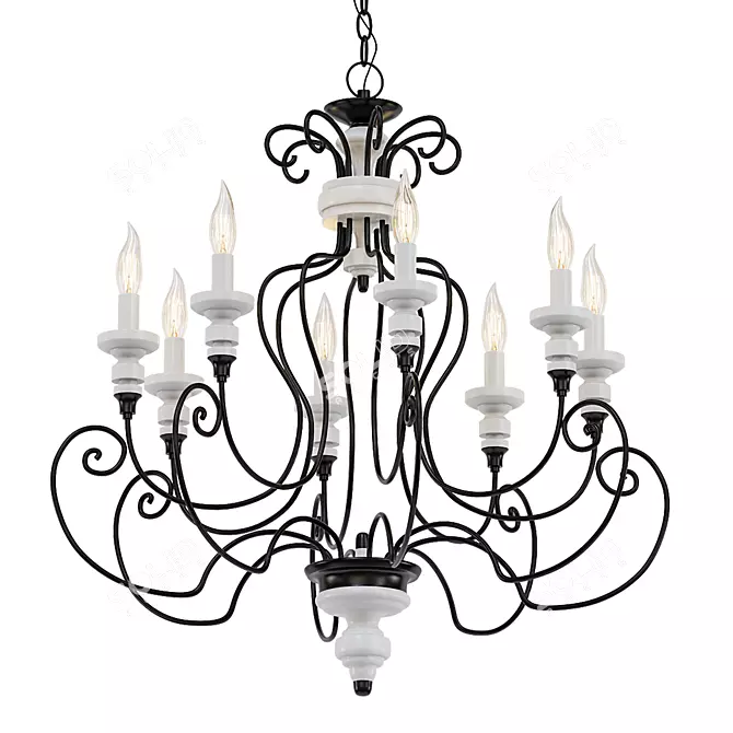 Elegant Empire Triumph Chandelier 3D model image 1