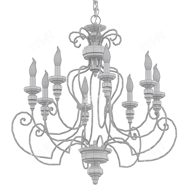 Elegant Empire Triumph Chandelier 3D model image 2