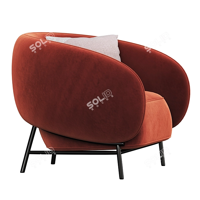 Cider Edition Curl Armchair: Chic and Comfy 3D model image 3