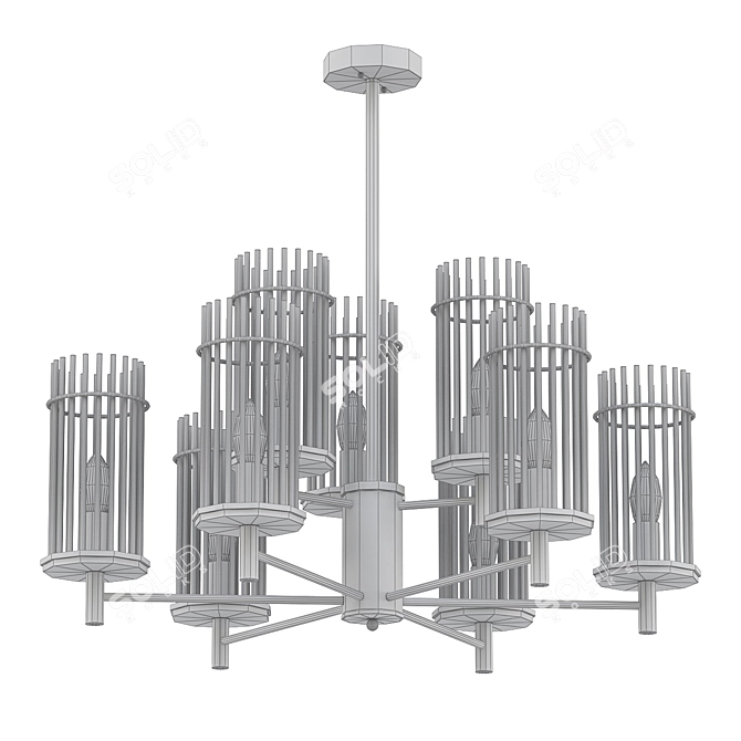 Wendel 9-Light Chandelier 3D model image 2