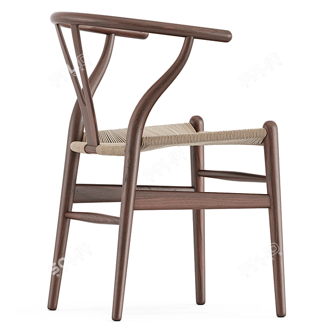Elegant CH24 Wishbone Chair 3D model image 4