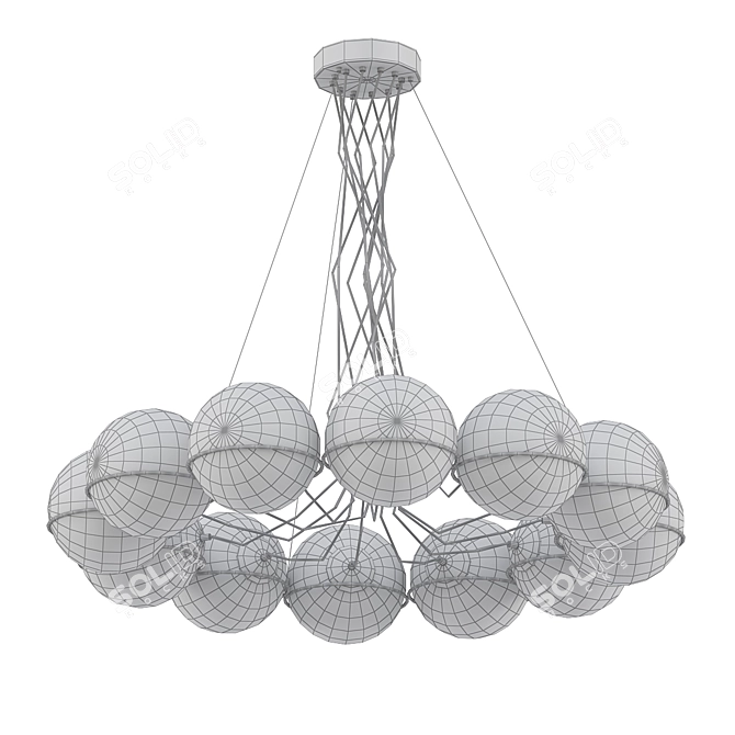 Elegant Sarfatti 2109 Chandelier 3D model image 2