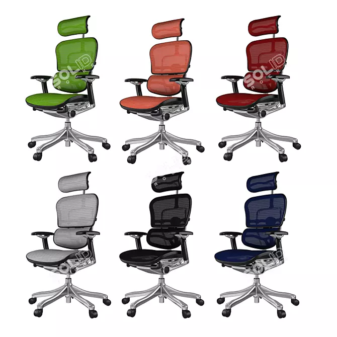 Ergohuman Plus Luxury: Stylish Armchair in 6 Colors 3D model image 4