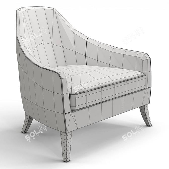 Feminine Elegance: Margaret Armchair 3D model image 3