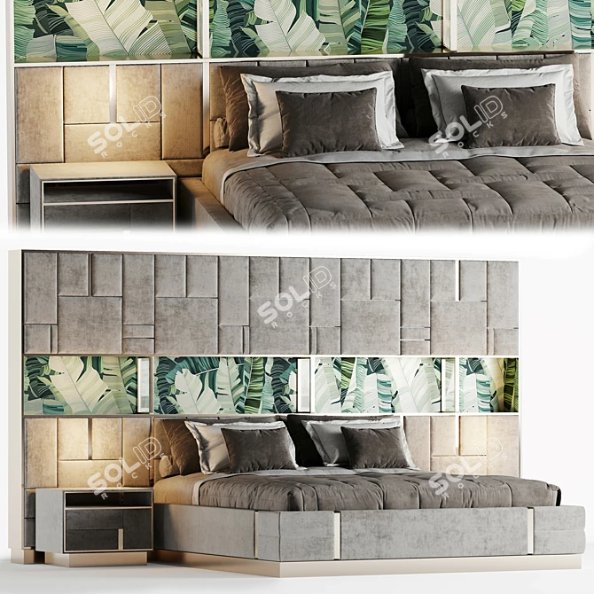 Beloved Art: Visionnaire's Stunning Bedroom Masterpiece 3D model image 1