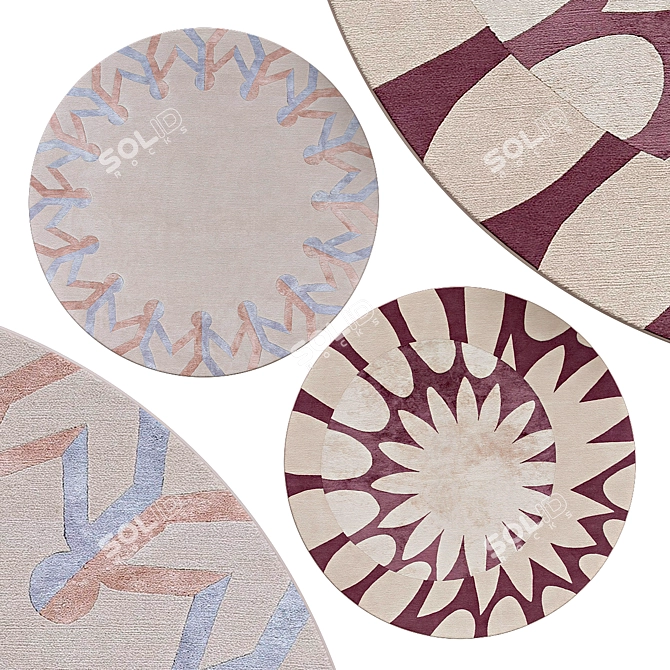 Elegant Circle Rugs | No. 160 3D model image 1