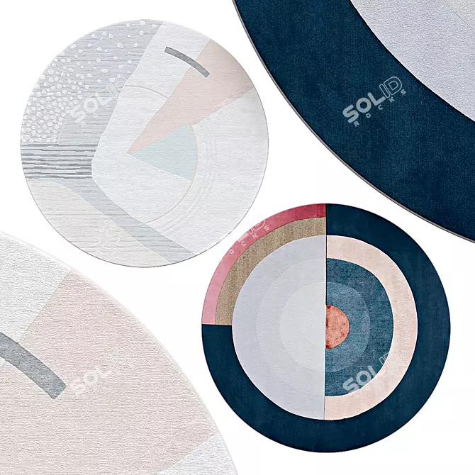 Elegant Circle Rugs | No. 163 3D model image 1