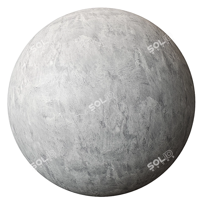 Cool Gray Plaster Texture Set 3D model image 2