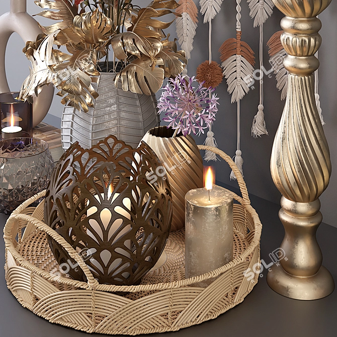 Elegant Decor Set 3D model image 2