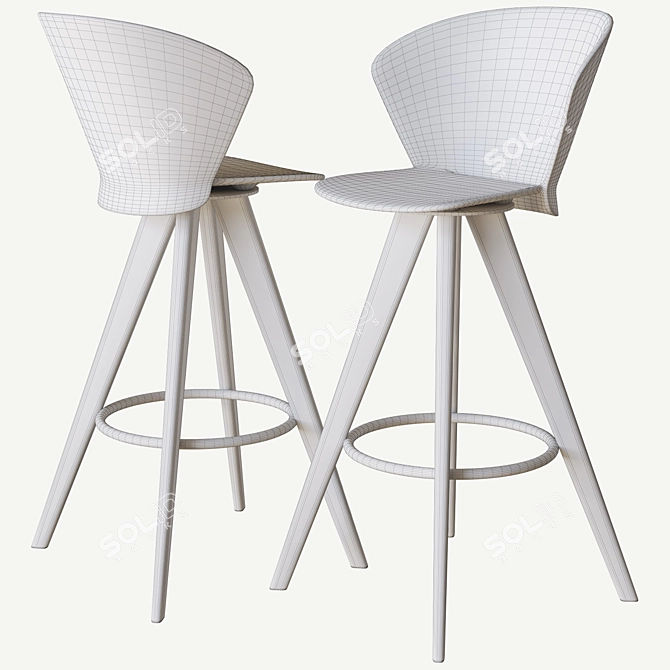 Sleek Bahia Stool - Calligaris 3D model image 3