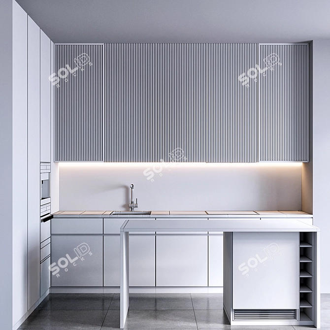 Miele Kitchen 32: Stylish and Spacious 3D model image 5