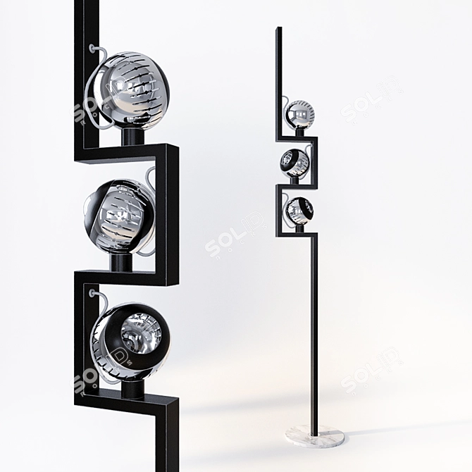 Sleek Lelii Design Floor Lamp 3D model image 1