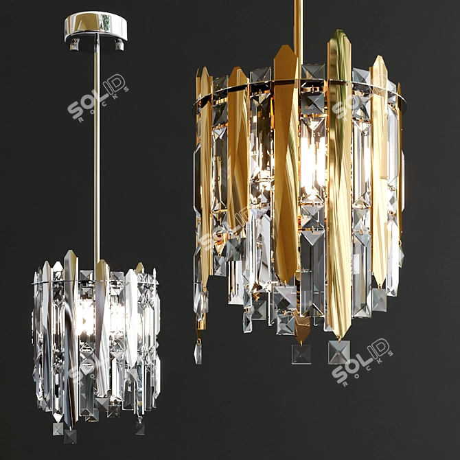 Contemporary Hanging Lamps: Cloyd 10600 & 10601 3D model image 1