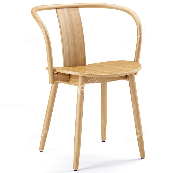 Elegant Icha Chair: Modern Design Excellence 3D model image 1