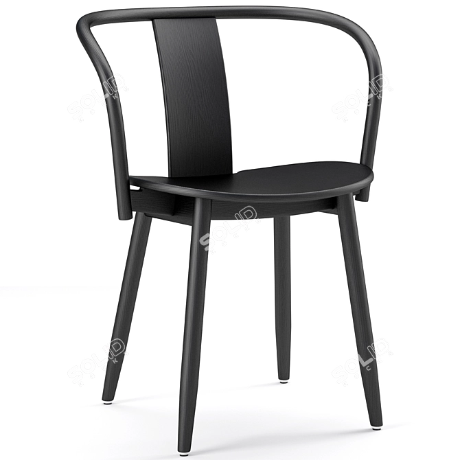 Elegant Icha Chair: Modern Design Excellence 3D model image 3