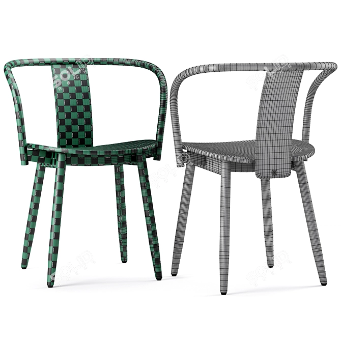 Elegant Icha Chair: Modern Design Excellence 3D model image 5