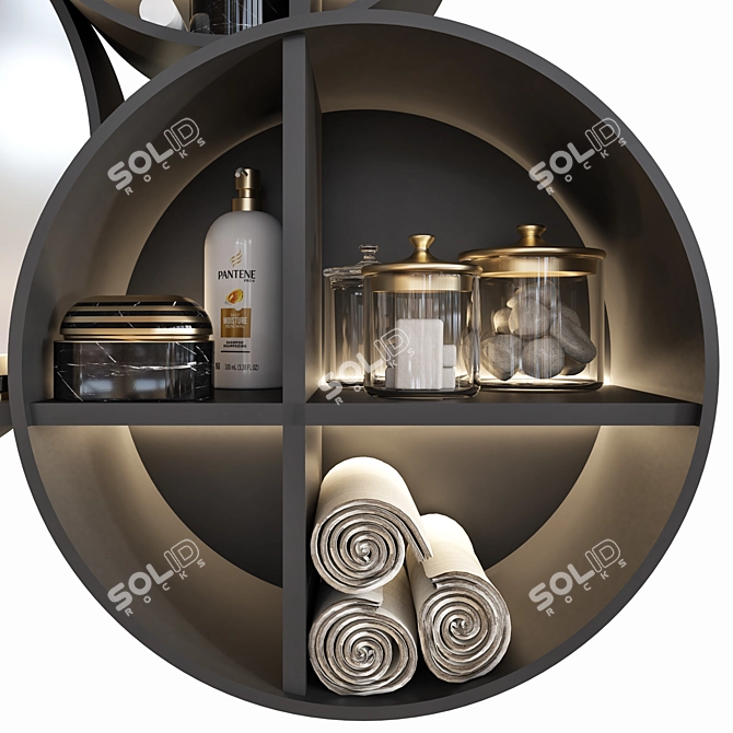 Sleek Modern Bathroom Set 3D model image 3