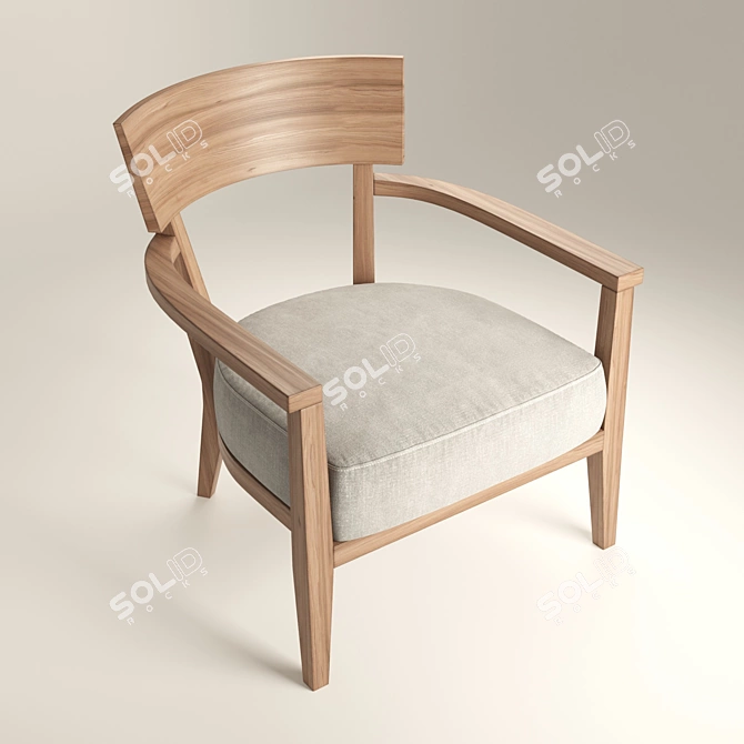 Sally Flexform: Modern Chic Armchair 3D model image 2