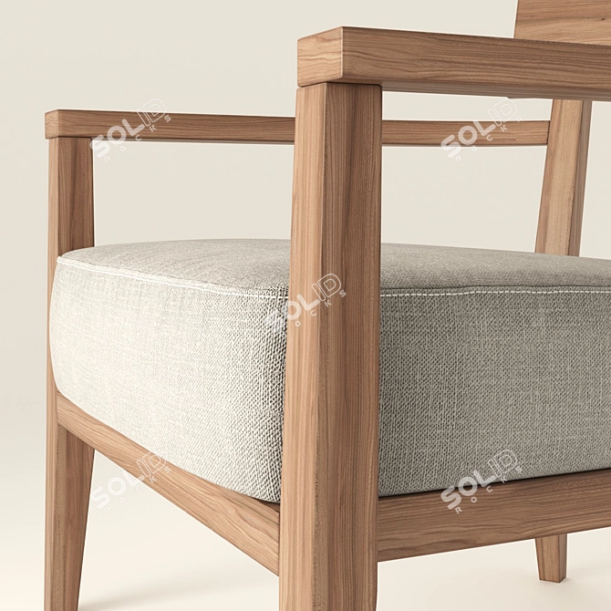 Sally Flexform: Modern Chic Armchair 3D model image 4