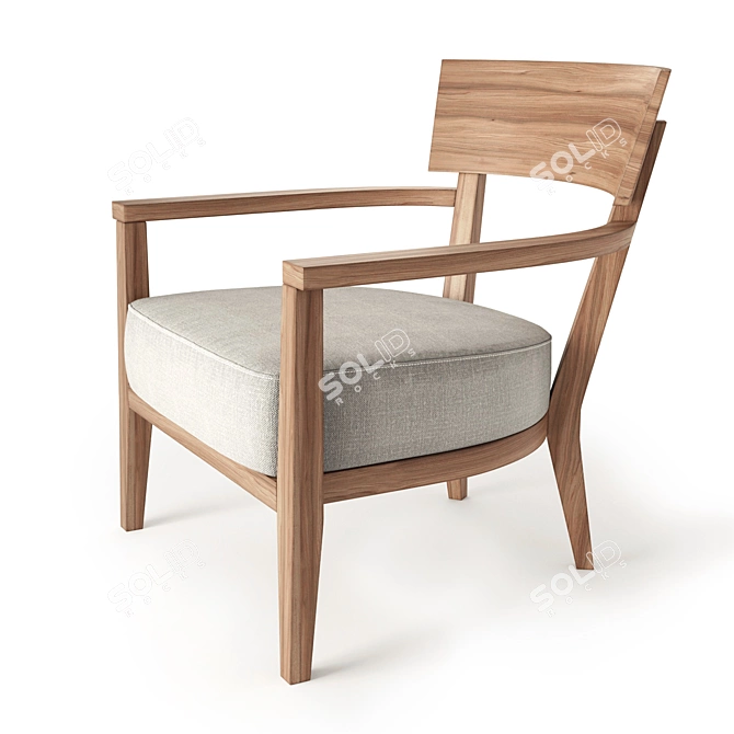 Sally Flexform: Modern Chic Armchair 3D model image 6