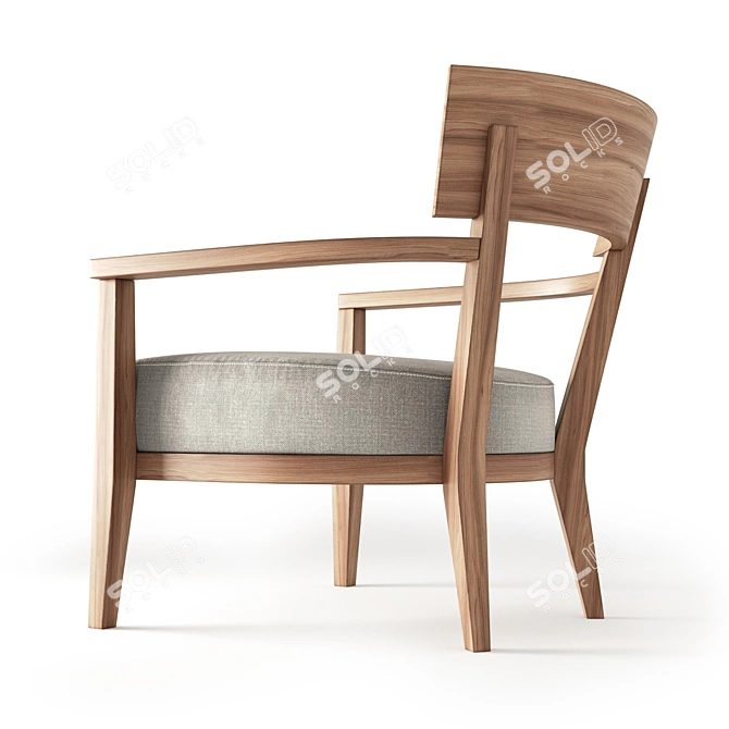 Sally Flexform: Modern Chic Armchair 3D model image 7