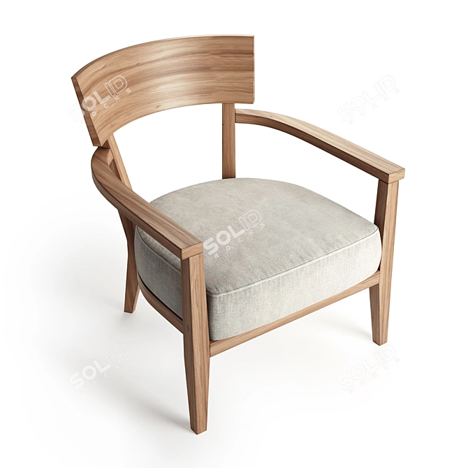 Sally Flexform: Modern Chic Armchair 3D model image 8