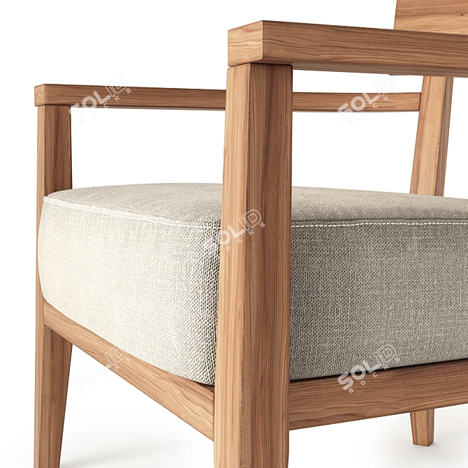 Sally Flexform: Modern Chic Armchair 3D model image 9