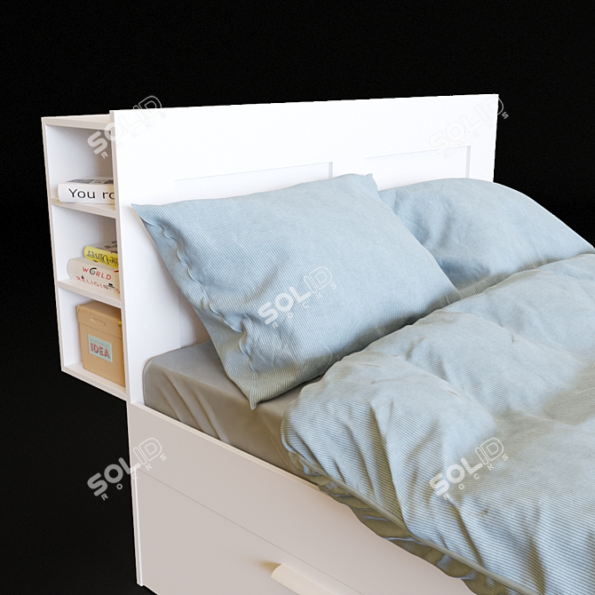 Brimnes Bed & Chest Set 3D model image 2