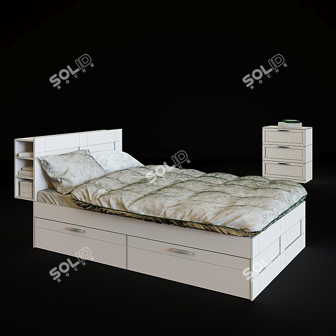 Brimnes Bed & Chest Set 3D model image 3