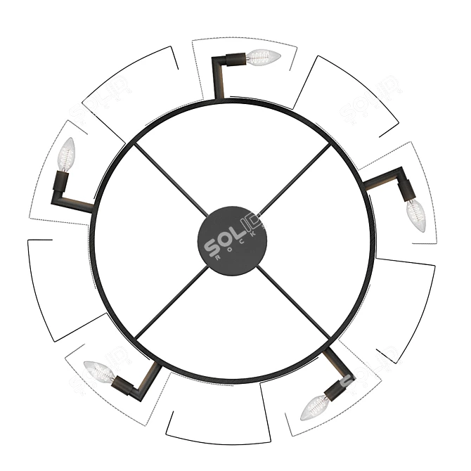 Lomye TTJ-8154 Art Deco 3D model image 4