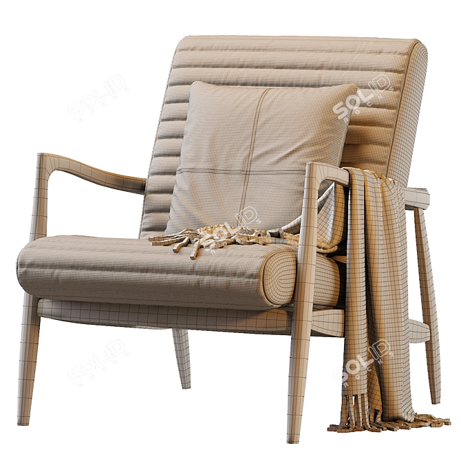 Luxury Leather Callan Chair 3D model image 5