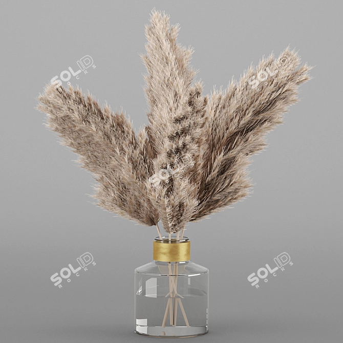 Natural Dry Plant Decoration 3D model image 2