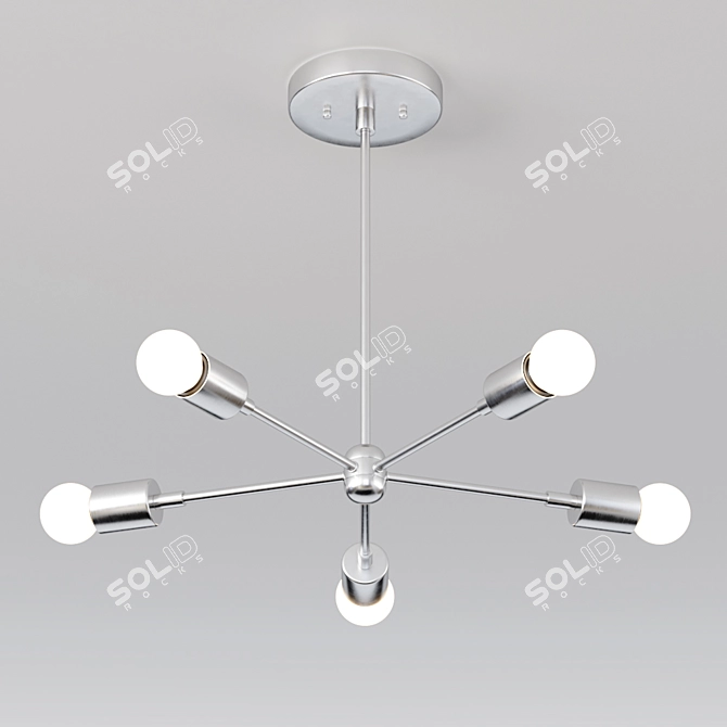 Vintage Sputnik Chandelier - Illuminate Your Space 3D model image 4